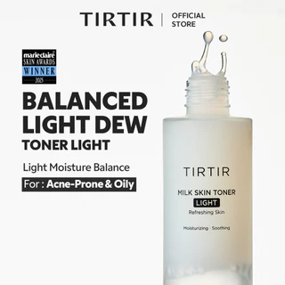 [TIRTIR] Milk Skin Toner Light 150 มล. / 50 มล. / 20 มล. (น้ําหนักเบา, ไนอะซินาไมด์ 4%, ไม่เหนียวเหนอะหนะ, ดูแลสิว, กระชับรูขุมขน, ควบคุมความมัน)