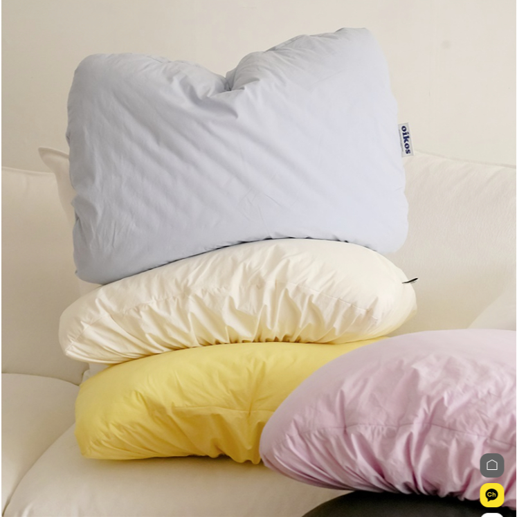 [Oikos] Marshmallow ปลอกหมอนความหนาแน่นสูงพิเศษ | ตัวควบคุมฝุ่น-ไมท์และป้องกันการแพ้ | สีซอฟท์ทัช&สุ