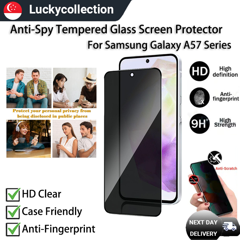 SG 24H SHIP HD Black / HD Clear Tempered Glass Screen Protector, Compatible wit Samsung Galaxy A07 A