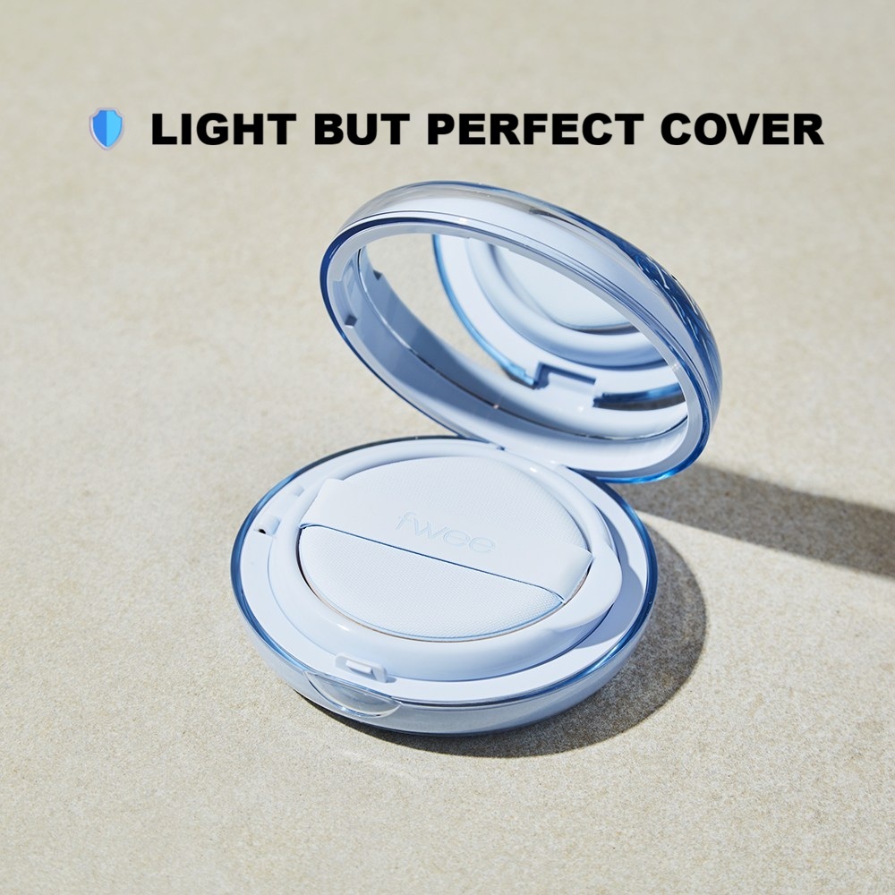Fwee Cushion Foundation แก้วใส No.0 13g เกาหลี Glow Cushion Moisturizing ติดทนนาน Natural Coverage B