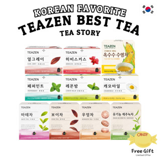 [Teazen] ตัวอย่างชาเกาหลีที่ดีที่สุด | 24 แบบ | ใบละ 5 แท่ง/…