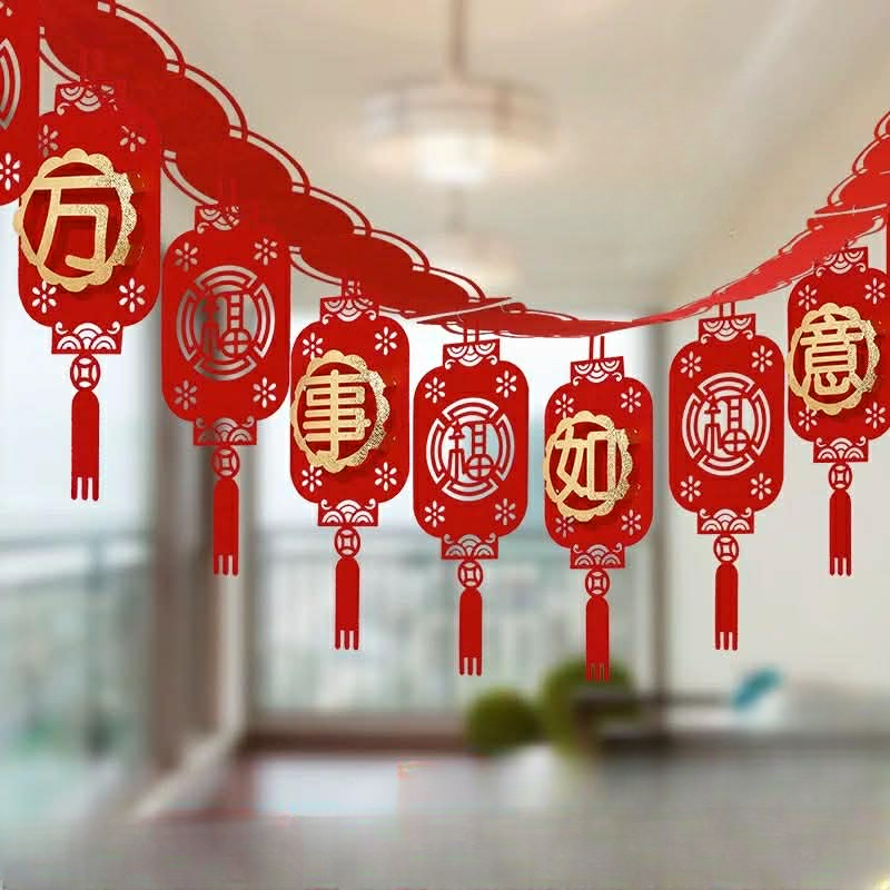 CNY ตกแต่ง 2026 CNY พวงมาลัยแขวนจี้ CNY โคมไฟตกแต่งปีใหม่ 2026 ตกแต่งปีใหม่ CNY Decor