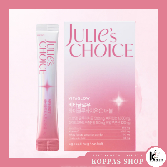 Julie ตัวเลือก Vitaglow High Glutathione C Double 23 Sticks Julies Choice