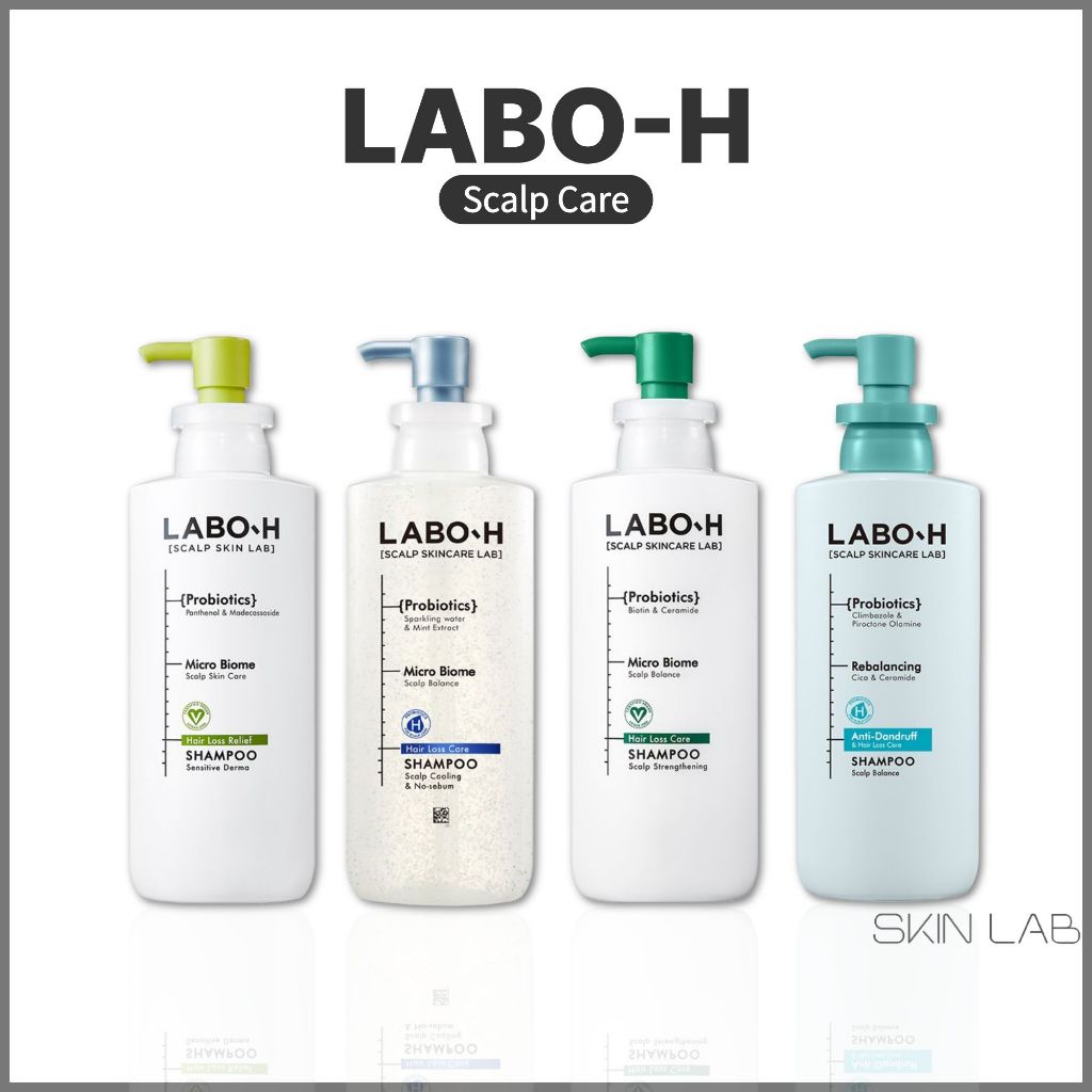 [LABO-H] แชมพูดูแลหนังศีรษะ｜ควบคุมความมัน / เย็นสดชื่น / สูตรอ่อนโยน / สมดุล + Ampoule 6 สูตรให้เลือก