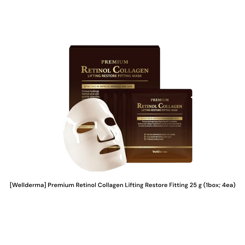 [Wellderma] Premium Retinol Collagen Lifting Restore Fitting 25 g / 2 ประเภท / K-BEAUTY