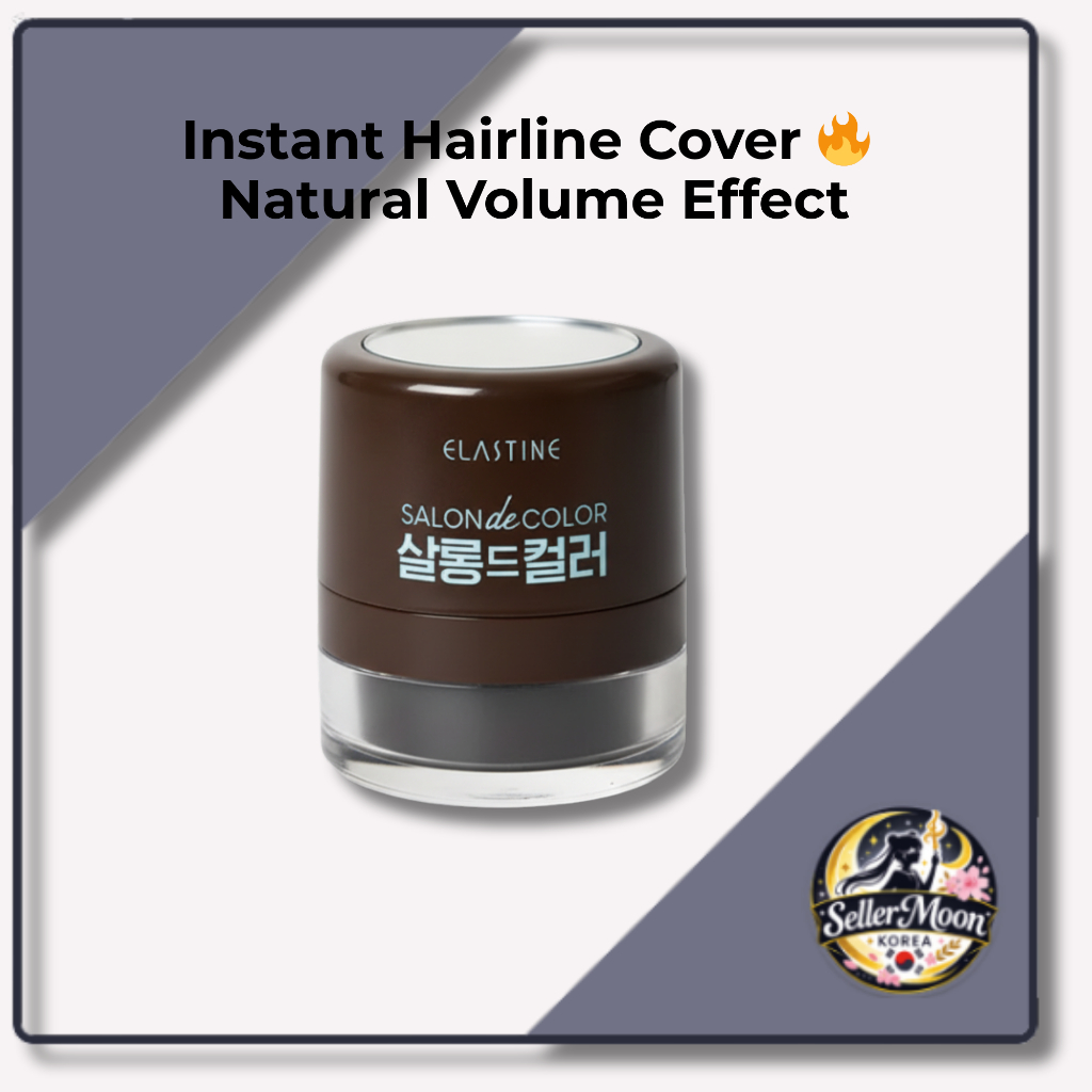 [daiso] Elastine Pang Hair Cushion สีน้ําตาลเข้ม Hairline Powder Hair Cover Volume Fixing K-Beauty โดย K Seller Moon