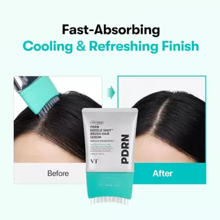 VT COSMETICS PDRN Reedle Shot Brush เซรั่มบํารุงผม 100ml Cooling & Refreshing Scalp Care พร้อม Vegan PDRN