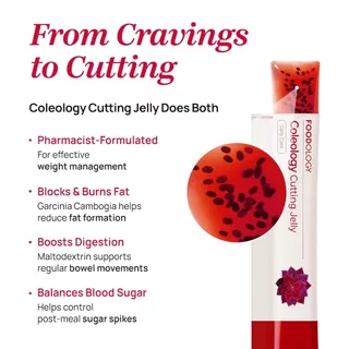 FOODOLOGY โคลวิทยา ตัดเยลลี่ 25,000มก. x 10 แท่ง | ตัดคาร์โบไฮเดรต | รองรับย่อยอาหาร