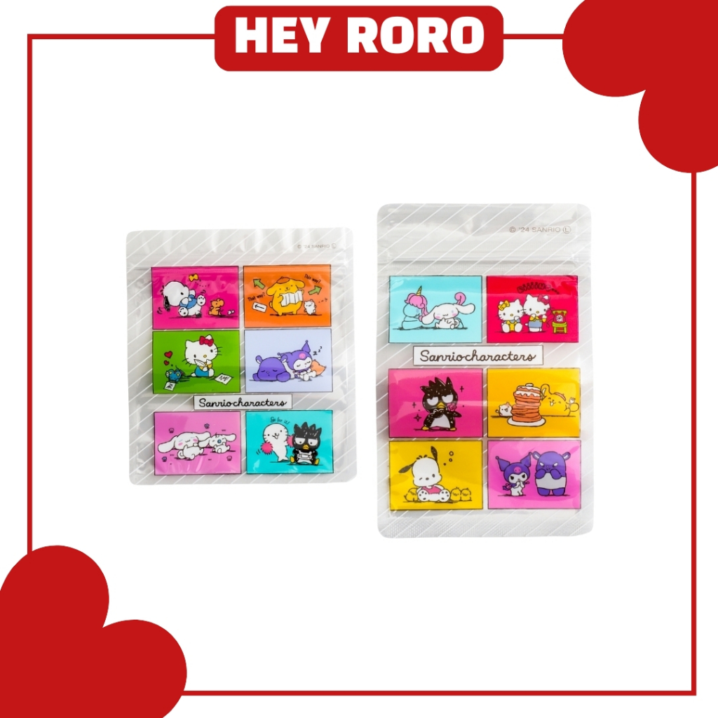 Sanrio Sanrio Character Colourful A7 Zip Lock Bag (4 ชิ้น)