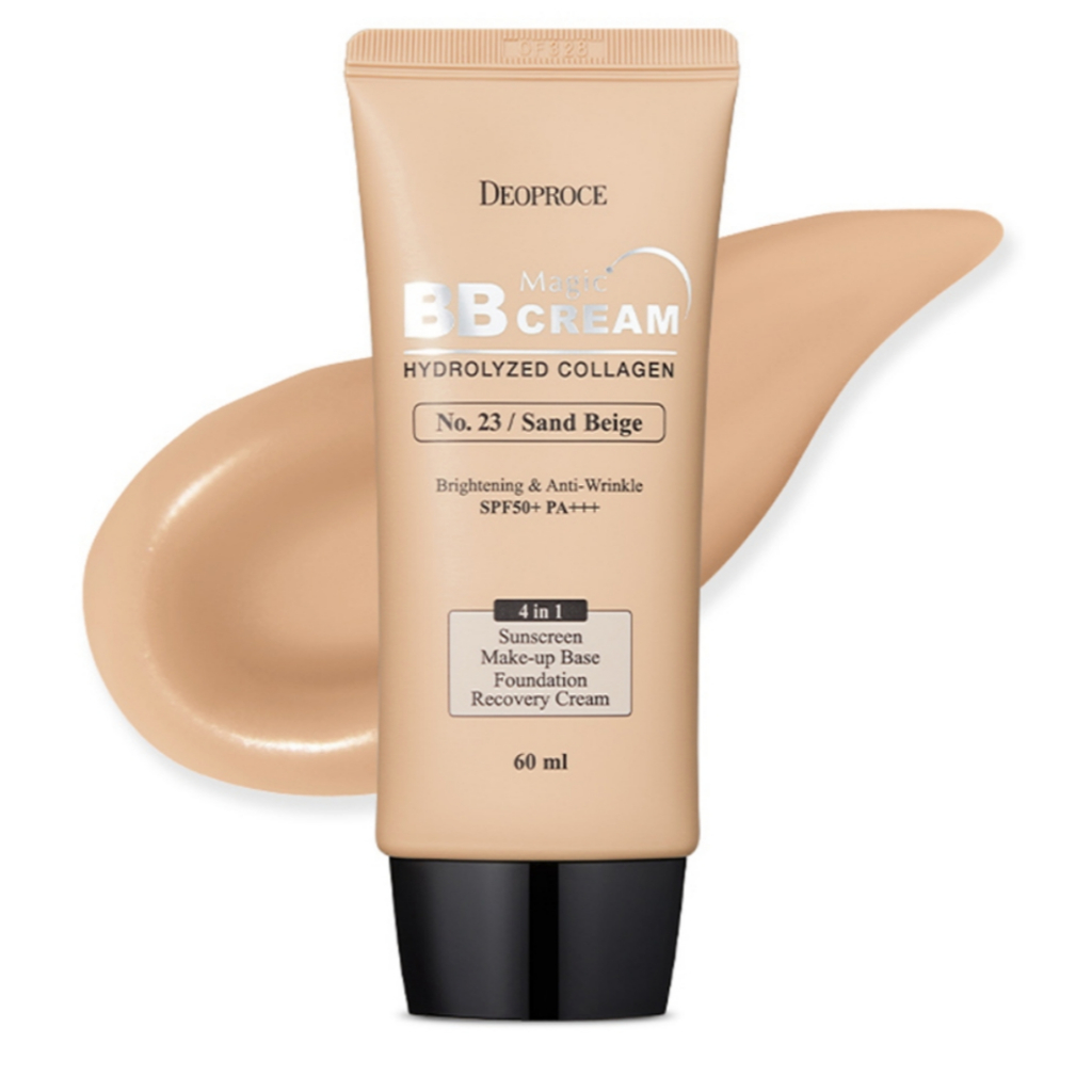 DEOPROCE Magic BB Cream SPF50+ PA+++ (No.23 Sand Beige) รองพื้น 4 in 1 ครีมกันแดด & เมคอัพเบสพร้อมคอ