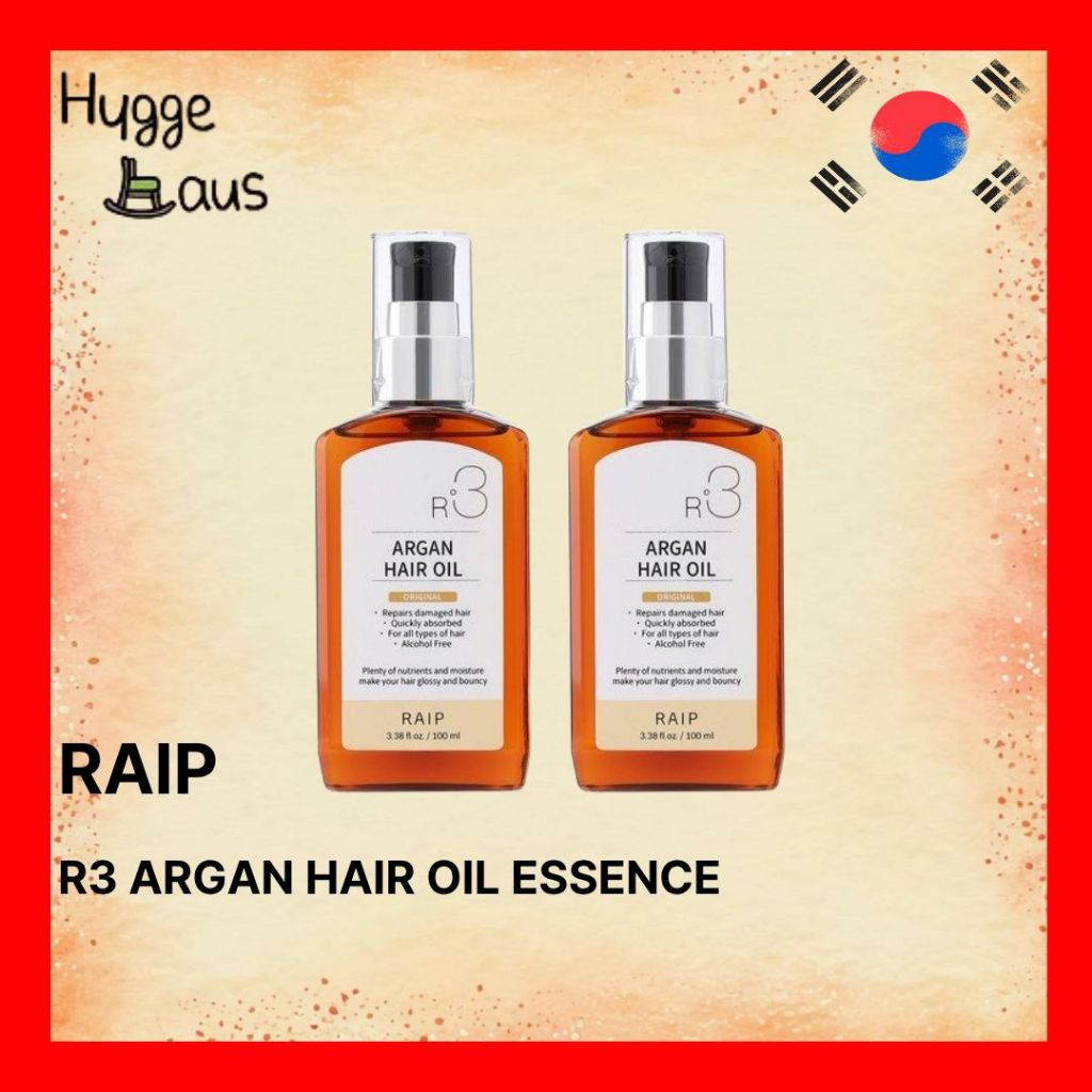 RAIP R3 ARGAN HAIR OIL ESSENCE 100ml  2pcs (9 ประเภท) / น้ํามันเนียนที่ซึมซาบเร็วด้วยไม่มีสารตกค้าง