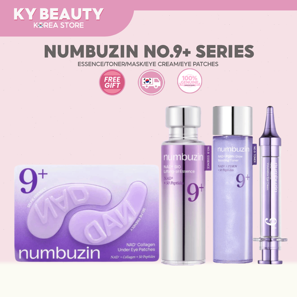 NUMBUZIN No.9+ NAD+ BIO Lifting-sil Essence/PDRN Toner/Retinol Eye Cream/Collagen Eye Patch