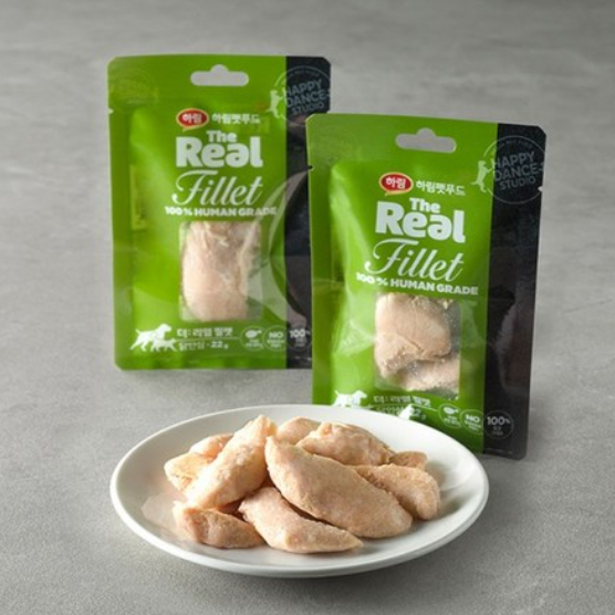 Harim Pet Food The Real Chicken Duck Tender Fillet อาหารเปียกสุนัขแมวรักษาทุกระยะ