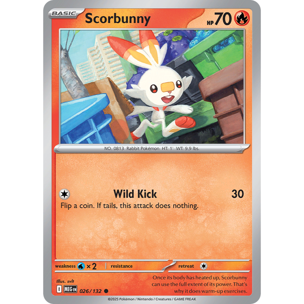 [โปเกมอน TCG] [Mega Evolution: Mega Evolution] Common RH Scorbunny