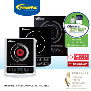 [NEA CLIMATE VOUCHER $400] PowerPac Steamboat Induction Cooker, Preset Functions, 1800W (PPIC887A/PPIC848A/PPIC888A)