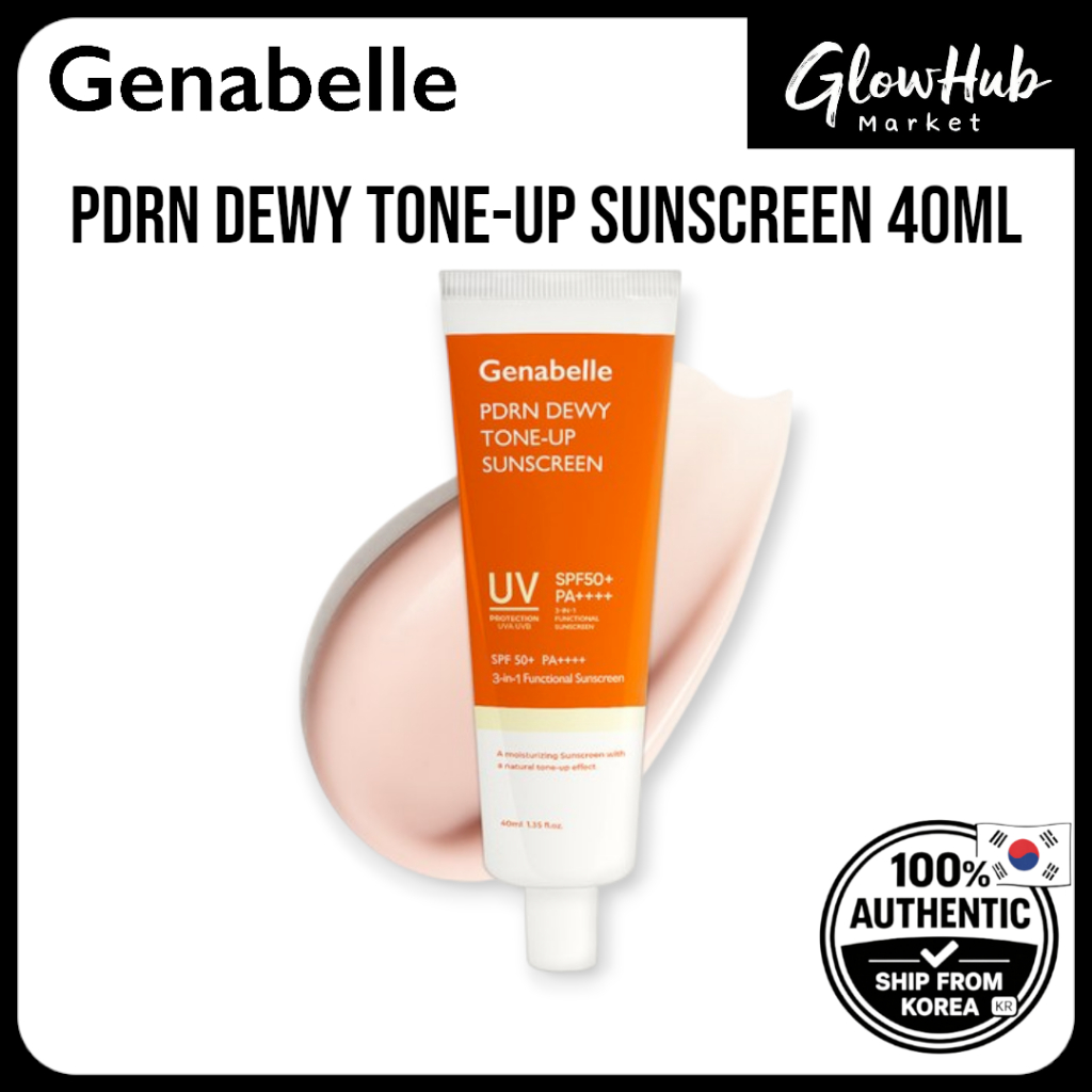 Genabelle PDRN Dewy Tone Up Sunscreen 40ml – SPF50+ PA++++ | Genabelle PDRN Cream กันแดดรายวัน