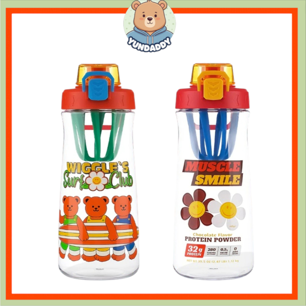 [WIGGLE WIGGLE] Shake Tumbler 1100ml (Muscle Smile / Surf Club)