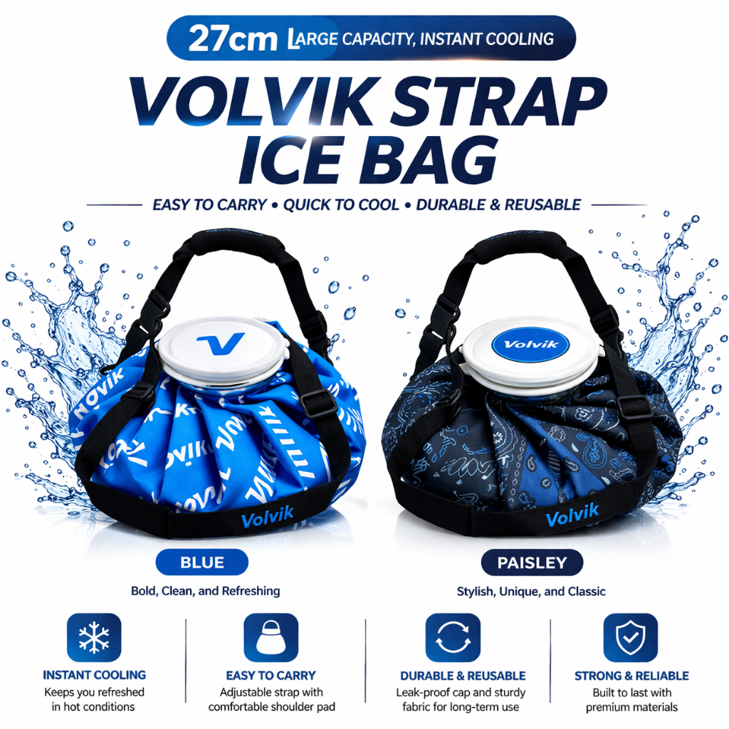 VOLVIK Hot Summer Strap Ice Bag Ice Bag Blue, Paisley Large Capacity L