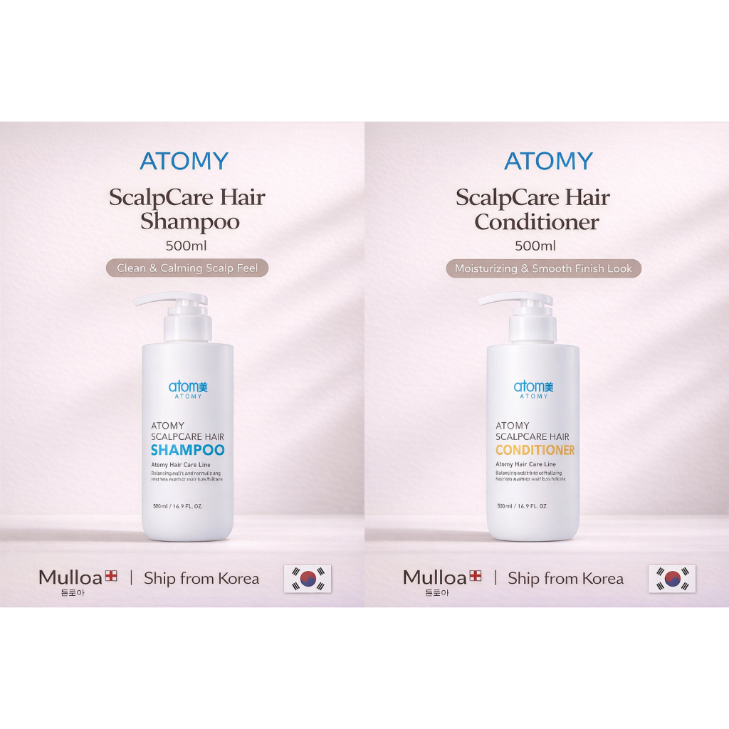 ATOMY สกาล์ปแคร์ แชมพูสระผม 500มล | คลีน แอนด์ คาล์มมิ่ง สกาล์ป ฟีล | ผลิตภัณฑ์ดูแลเส้นผมเกาหลี