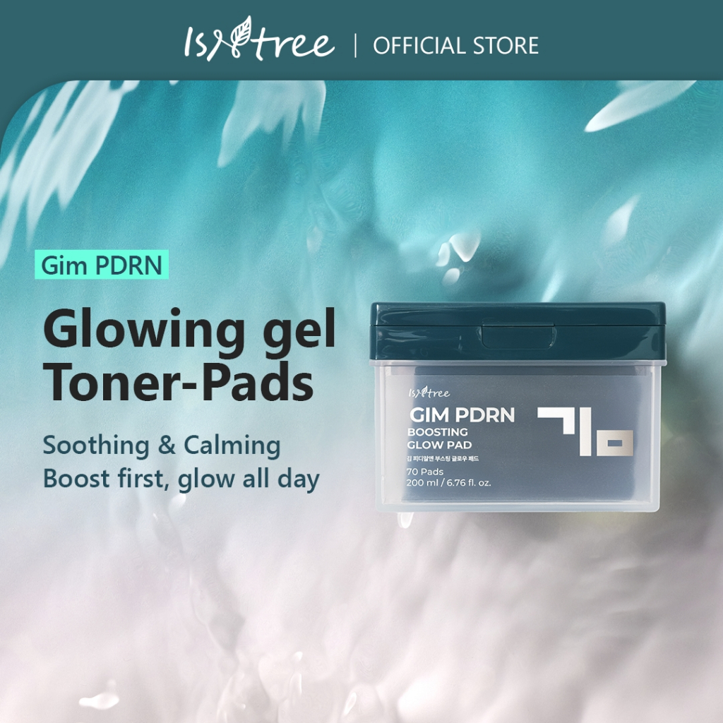 [ใหม่] Isntree Gim PDRN BOOSTING GLOW PAD 70ea | แผ่นโทนเนอร์ Soothing & Calming Gel
