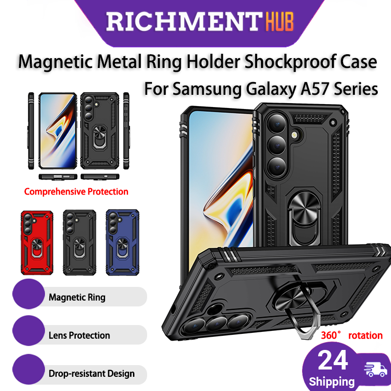 SG 24H SHIP สําหรับ Samsung Galaxy A07 A17 A57 เคสโทรศัพท์, HD Clear & HD สีดํากระจกนิรภัยป้องกันหน้