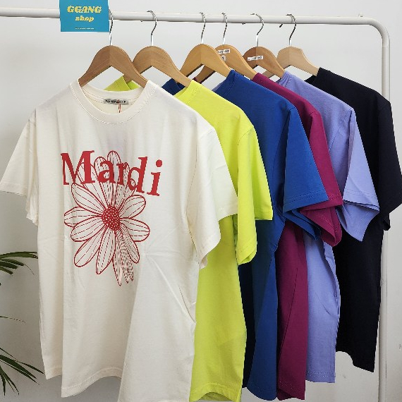 Authentic ของแท้จากเกาหลี | MARDI MECREDI NEW COLOR WOMEN TSHIRT FLOWER เสื้อยืดมาร์ดิของแท้ ทุกสี ggm001