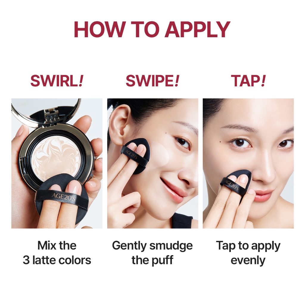 AGE20S อย่างเป็นทางการ | แพ็ค 2 ชิ้น | Signature Essence Pact – Intense Cover SPF50+/PA++++ (14g x 2ea) | รองพื้นคุชชั่นเกาหลี ราคา ถูกที่สุด ดีลบีเคเค แกลเลอรีภาพที่ 7