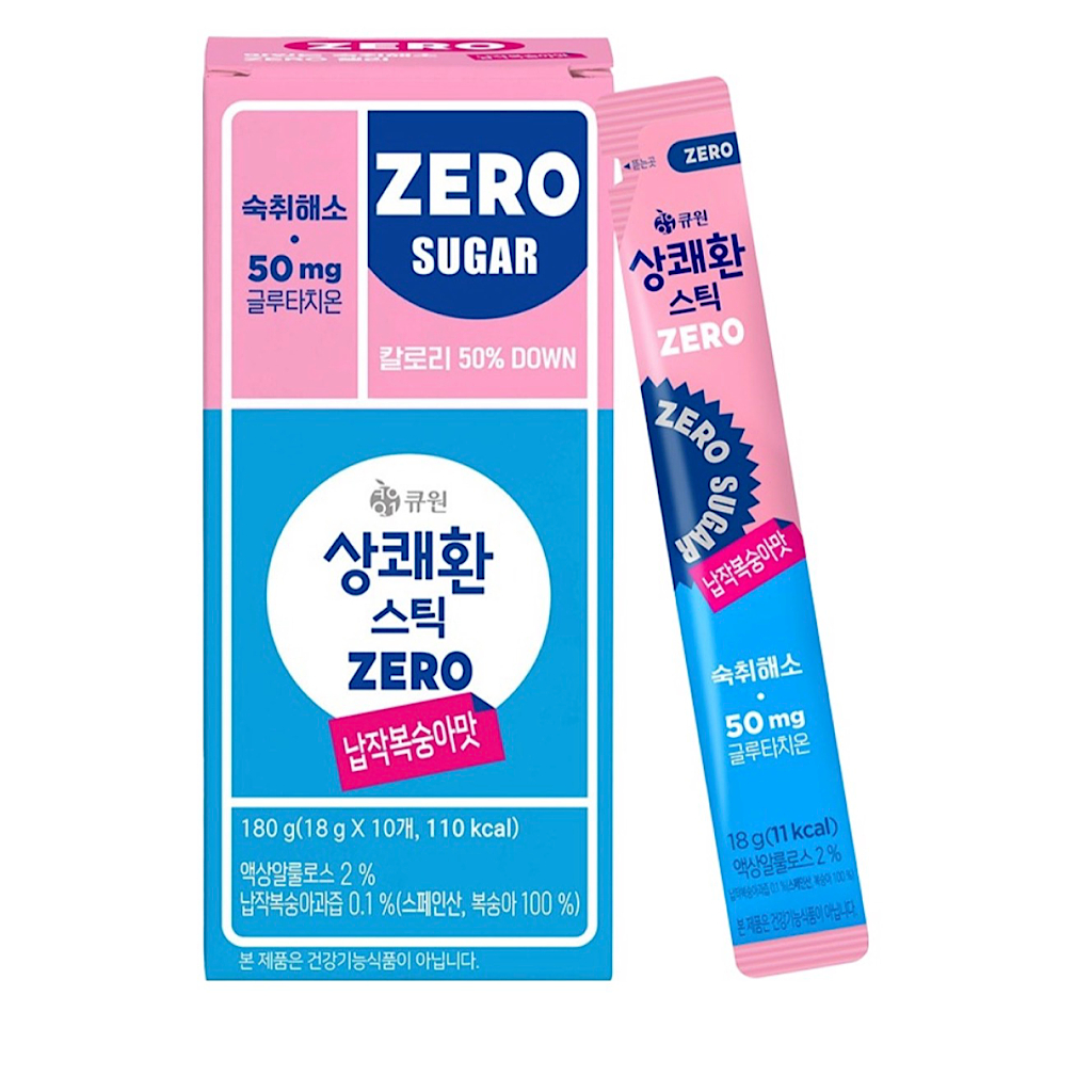 Korean Hangover Relief Jelly Stick Zero Sugar Peach Flavour 18g x 10 Easy Tomorrow