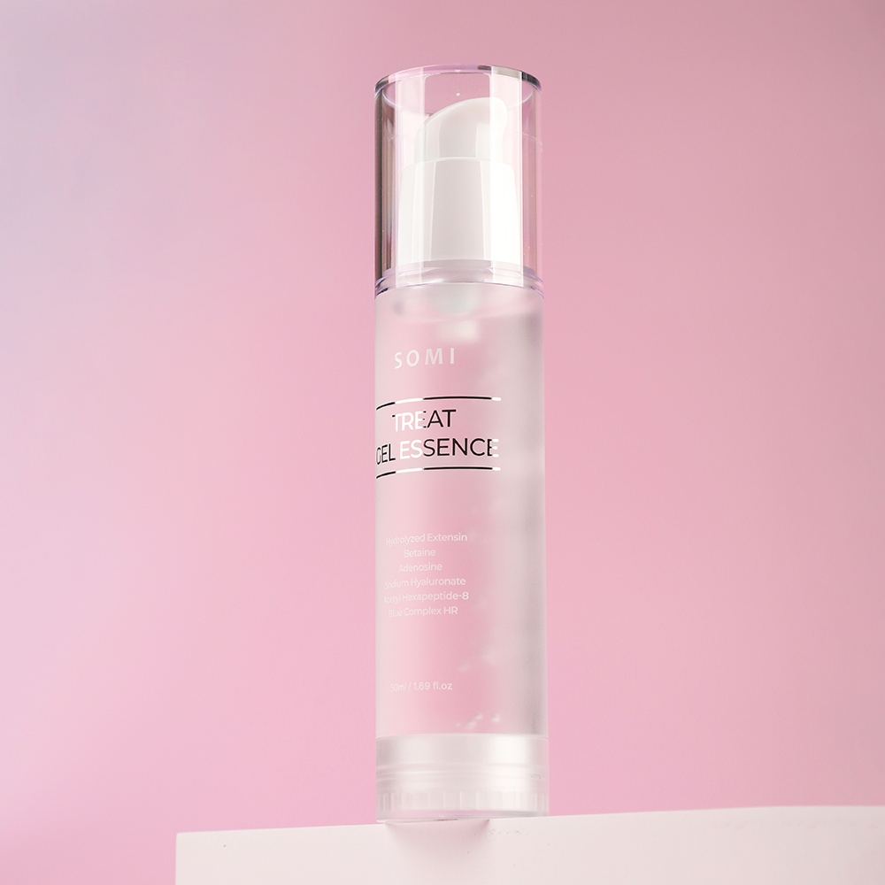 Treat Gel Essence 50ml Lightweight Clear Gel Face Serum Blue Complex HR สําหรับความชุ่มชื้นและเรียบเ