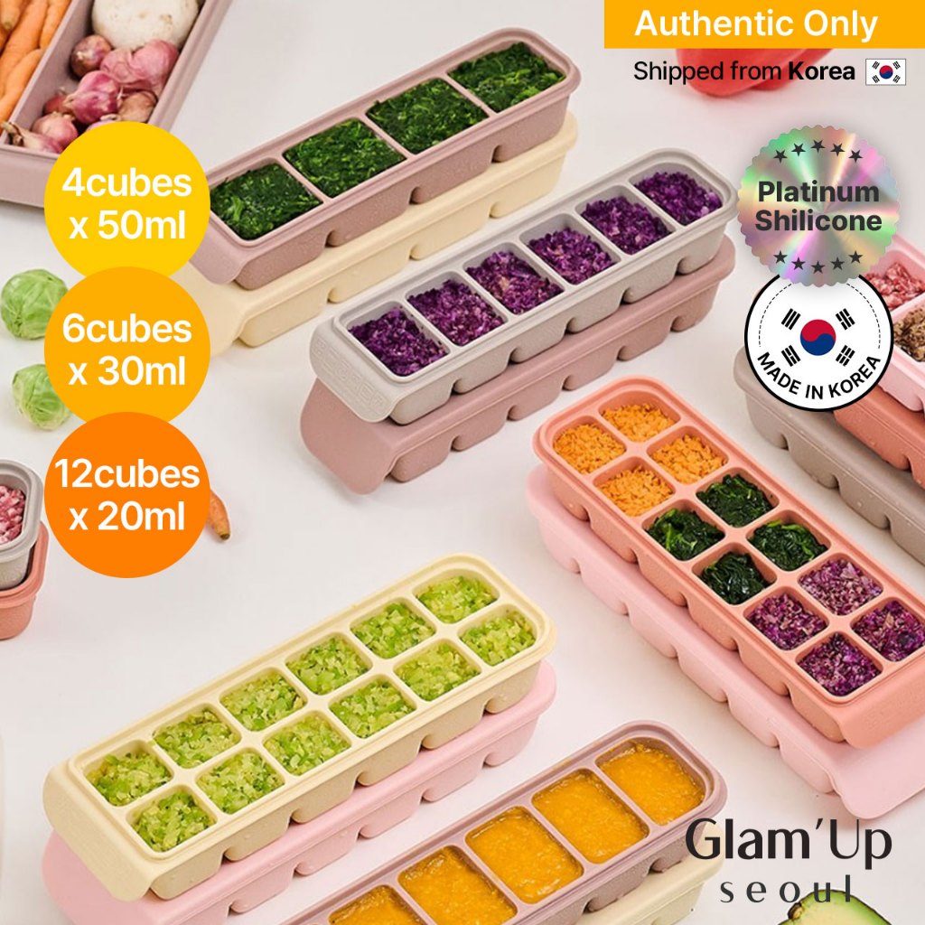 [Firgi] Double-Sealed Silicone กล่องแช่อาหารเด็ก แม่พิมพ์ซิลิโคนแบ่งช่อง BLW อาหารเด็กนำเข้าจากเกาหลี
