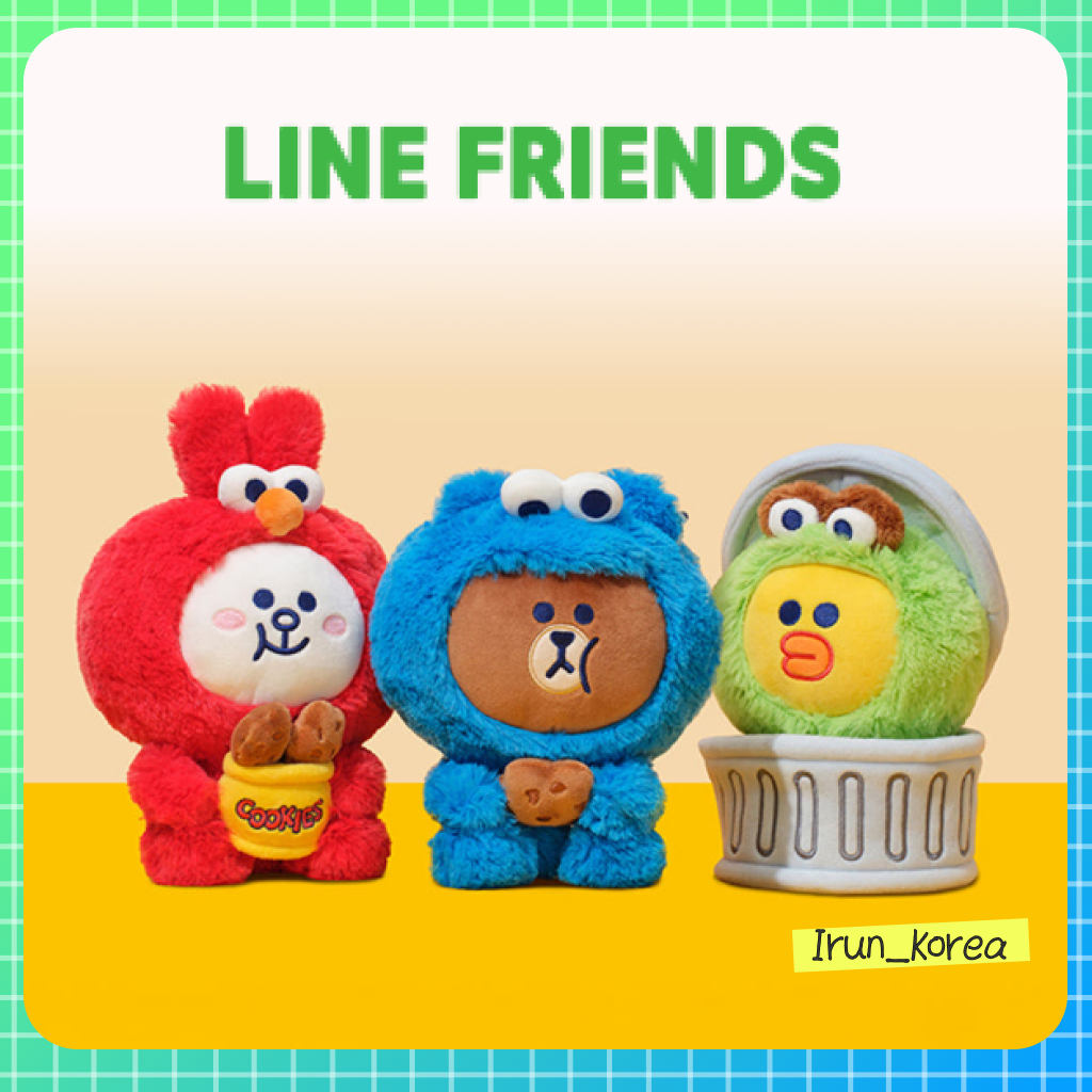 [LINE FRIENDS  SESAME STREET] ตุ๊กตาตุ๊กตานั่ง