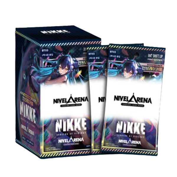 [NIVELARENA] การ์ด TCG Goddess of Victory: NIKKE – Nivel Arena Booster Pack BT03: Unbreakable (เวอร์ชั่นเกาหลี) |  กล่องบูสเตอร์ปิดผนึก