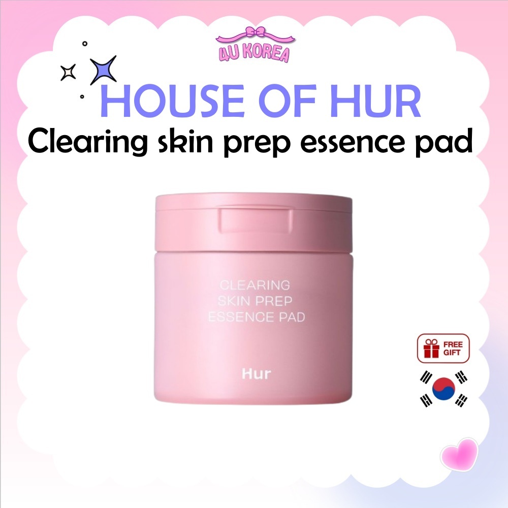 HOUSE OF HUR Clearing skin prep essence pad แผ่นเอสเซ้นส์เตรียมผิวกระจ่างใส 140ml (70 แผ่น)/K-BEAUTY