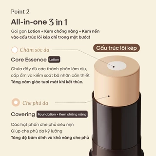[OBgE Official] เซ็ตรองพื้นและกันแดดสติ๊ก Natural Cover Foundation + Pore Zero Oil Control Sun Stick | ปกปิดผิว + กันแดด + คุมมัน | SPF50+ PA++++