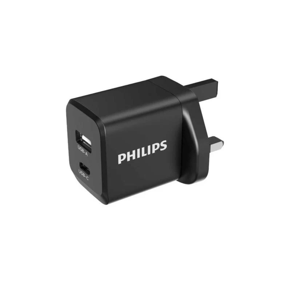 Philips 30W GaN Wall Charger QC18W PD30W สีดํา (DLP5322CB/05)