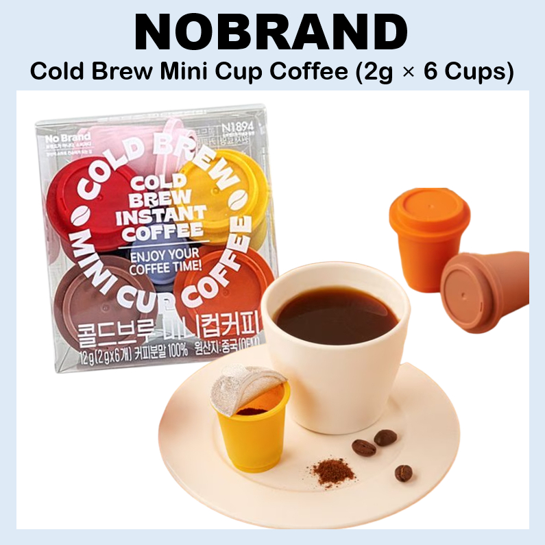 [No Brand] Cold Brew Mini Cup Coffee (2g  6 Cups) KOREA NOBRAND COFFEE