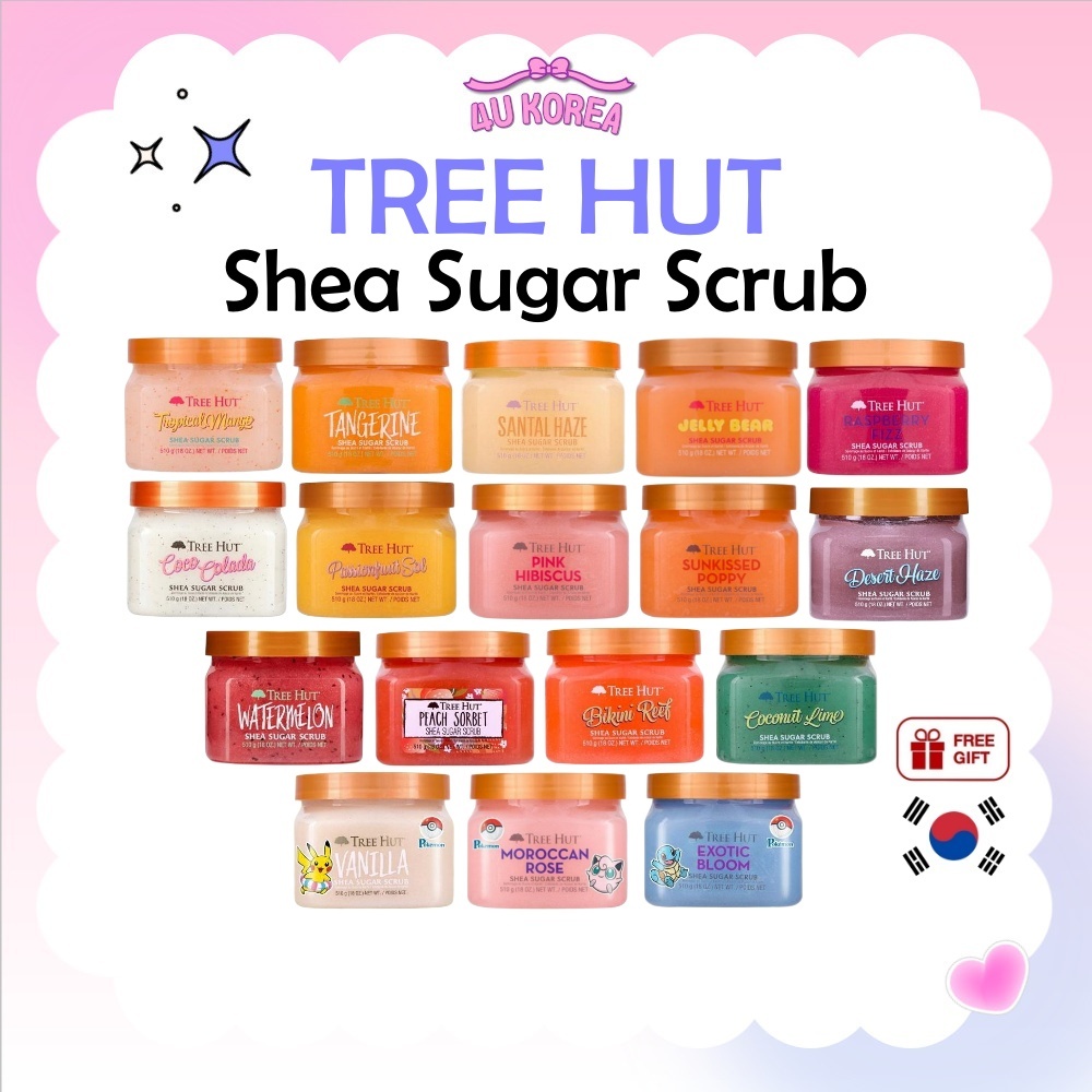 TREE HUT Shea Sugar Scrub 510g – 17 กลิ่น / K-BEAUTY