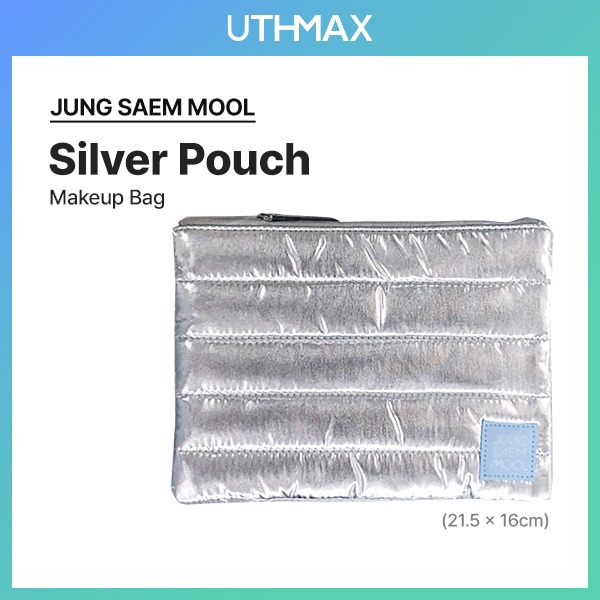 [JUNGSAEMMOOL] Essential Mool Mist Silver Pouch (21.5 x 16cm) / กระเป๋าแต่งหน้า