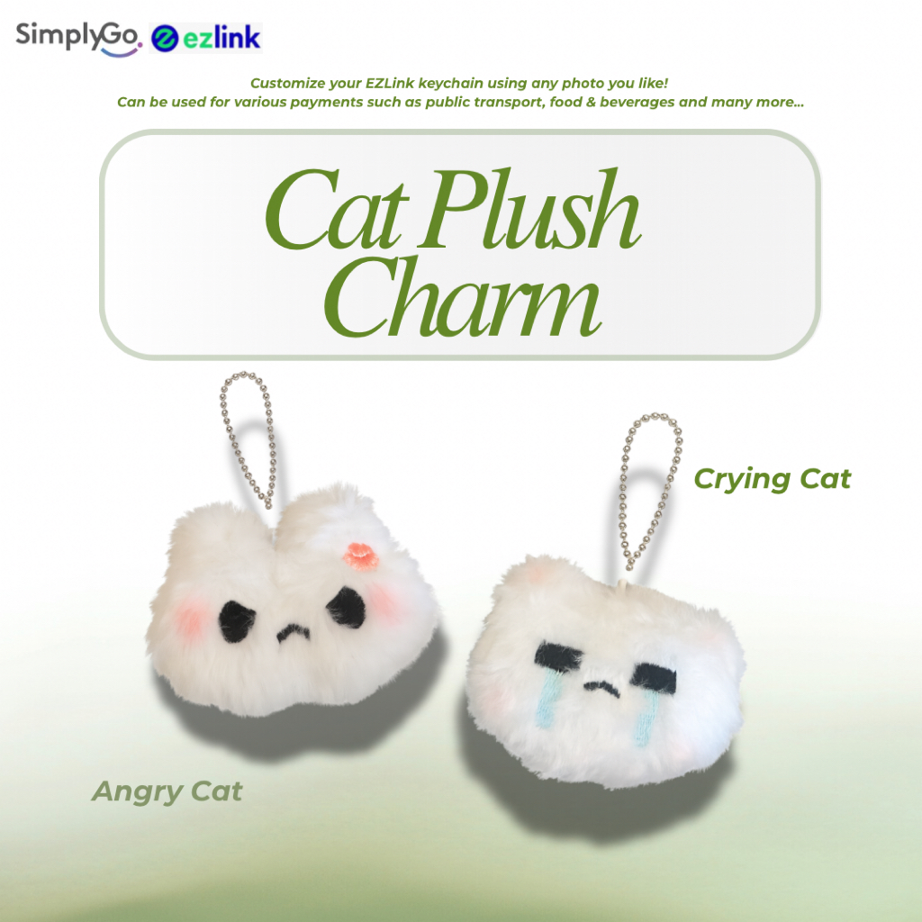 EZLink/Transportation Card Cat Plush Keychain -