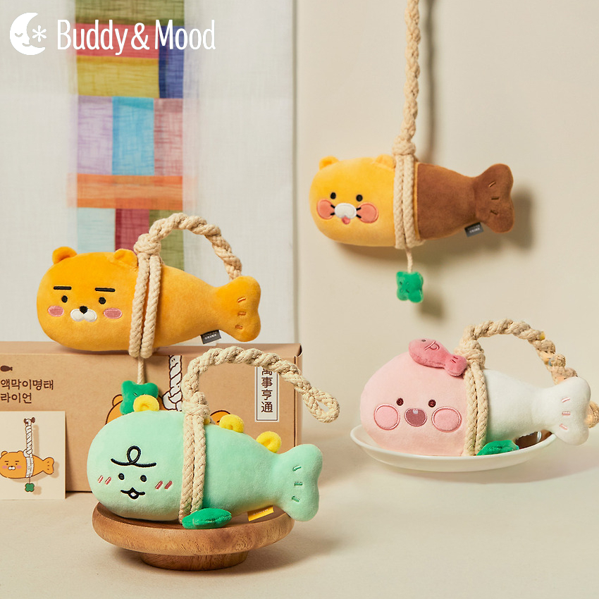[ส่งจากเกาหลี] Kakao Friends ตุ๊กตาผ้ากลิ่นหอม ปลาโพลล็อกเสริมโชค ของขวัญปีใหม่ ขึ้นบ้านใหม่ Ryan Choonsik Apeach Jordy ของแต่งบ้าน