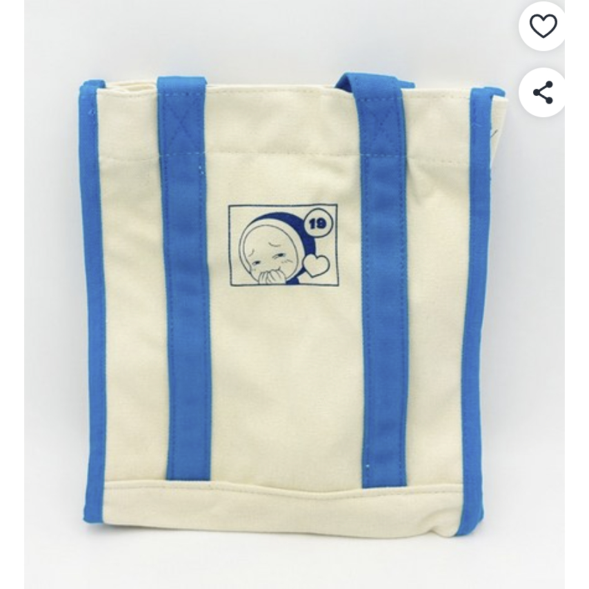 Yumis Cells Eco Bag Cotton Canvas Tote Bag Cute Character Daily Shopping Bag for Students Office Use