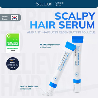 [Seapuri Official] Scalpy Hair Growth Serum for Hair Loss & Thinning | Korean Scalp Treatment with Salicylic Acid, Menthol, Dexpanthenol | Supports Hair Density & Thickening