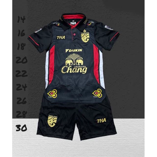 ชุดบอลชุดกีฬาเด็กเสื้อพร้อมกางเกงผ้านิ่มเย็นใส่สบายขนาดไซร้เด็ก1ขวบถึง13ขวบ