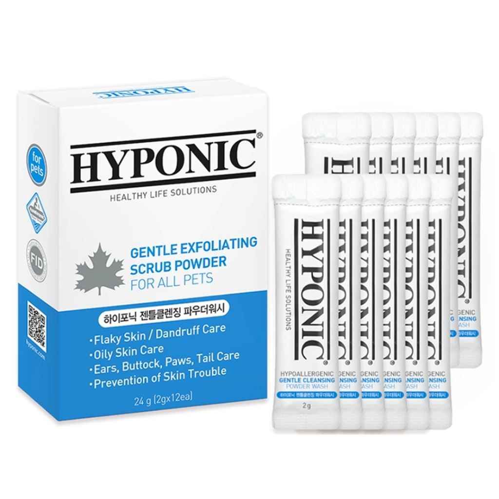 HYPONIC เจนเทิล คลีนซิ่ง พาวเดอร์ วอช 12P 24g Pet Skin & Paw Care