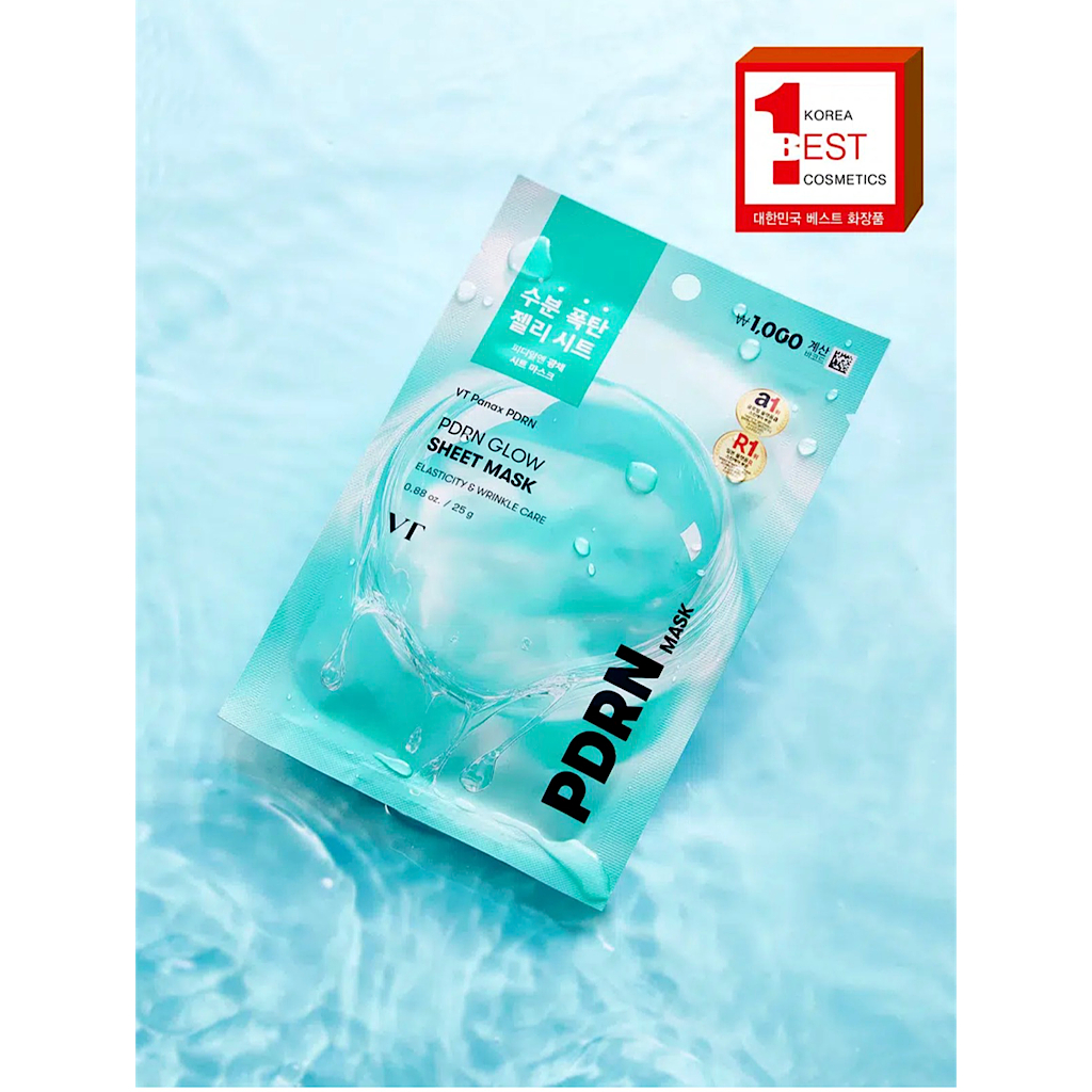 VT Style Hydrating Glow Sheet Mask PDRN Essence Facial Mask เกาหลี