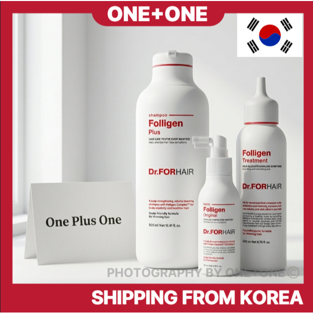 Dr.for HAIR Folligen  แชมพู 500ml,ทรีตเมนต์ 200ml,โทนิคบำรุงผม120ml