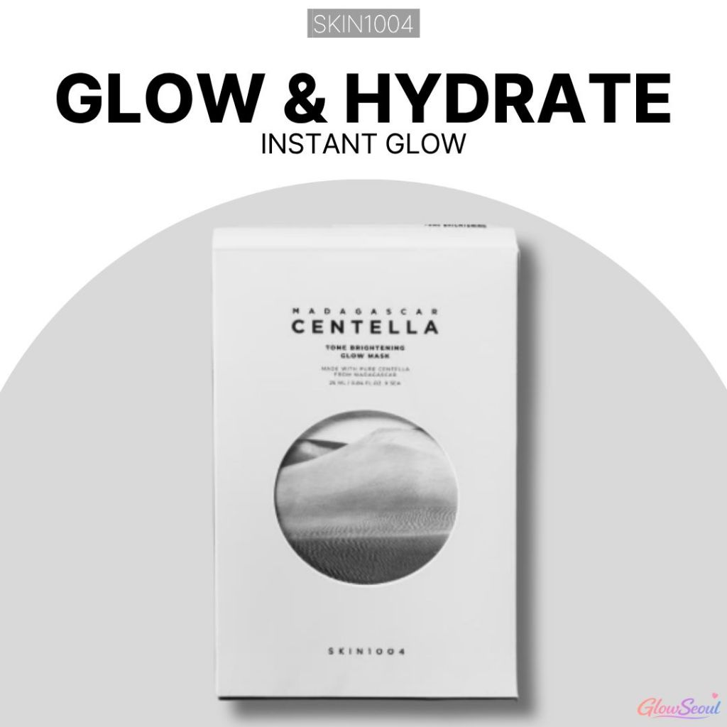 Skin1004 Tone Brightening Glow Mask 5pcs Glow Hydration Even Skin Korean Sheet Mask
