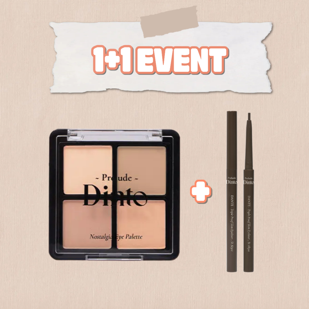 [Dinto] 1+1 SET: Prelude Dinto Nostalgia Eye Palette + Triple Proof Slim Eyeline