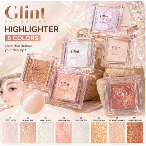 ยังคงไม่มีปากกาเน้นข้อความ? แต่งหน้ากวดวิชา Vol.9 GLINT Highlighter 8 สี Glow Shimmer 2.3g K-Beauty