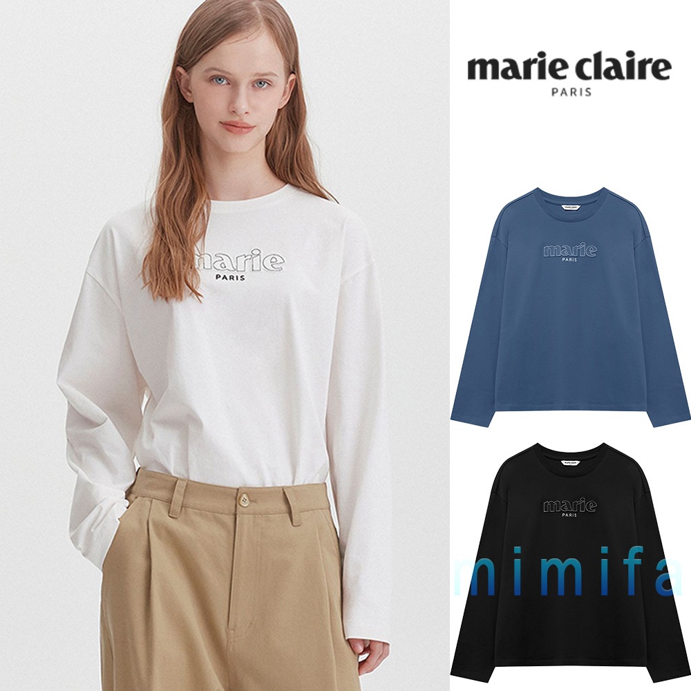 [MARIE CLAIRE] เสื้อยืดแขนยาว พร้อมแพทช์โลโก้
